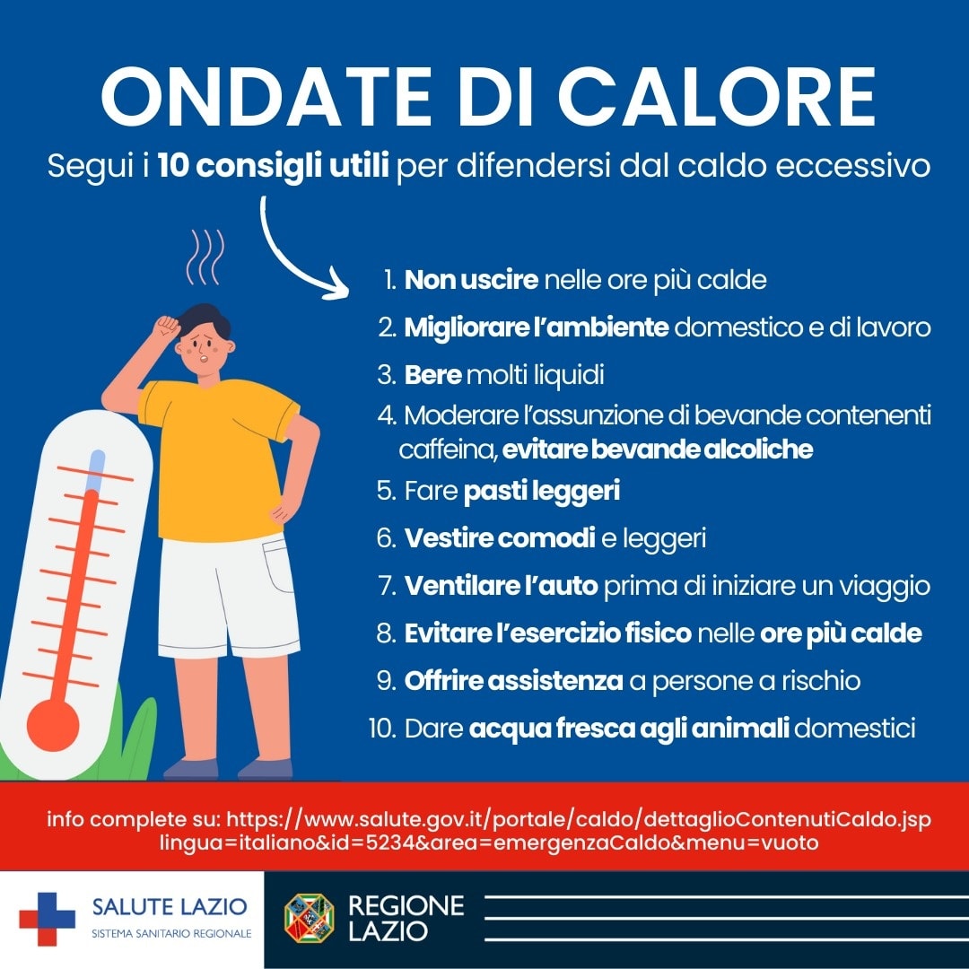 Ondate di calore. Piano sanitario per l'emergenza caldo, estate 2023