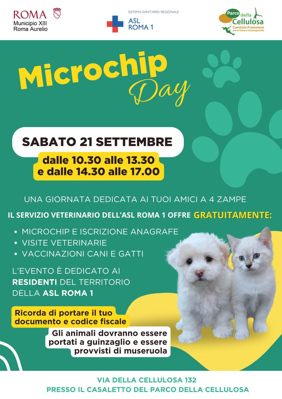 21 settembre Microchip Day al Parco della Cellulosa