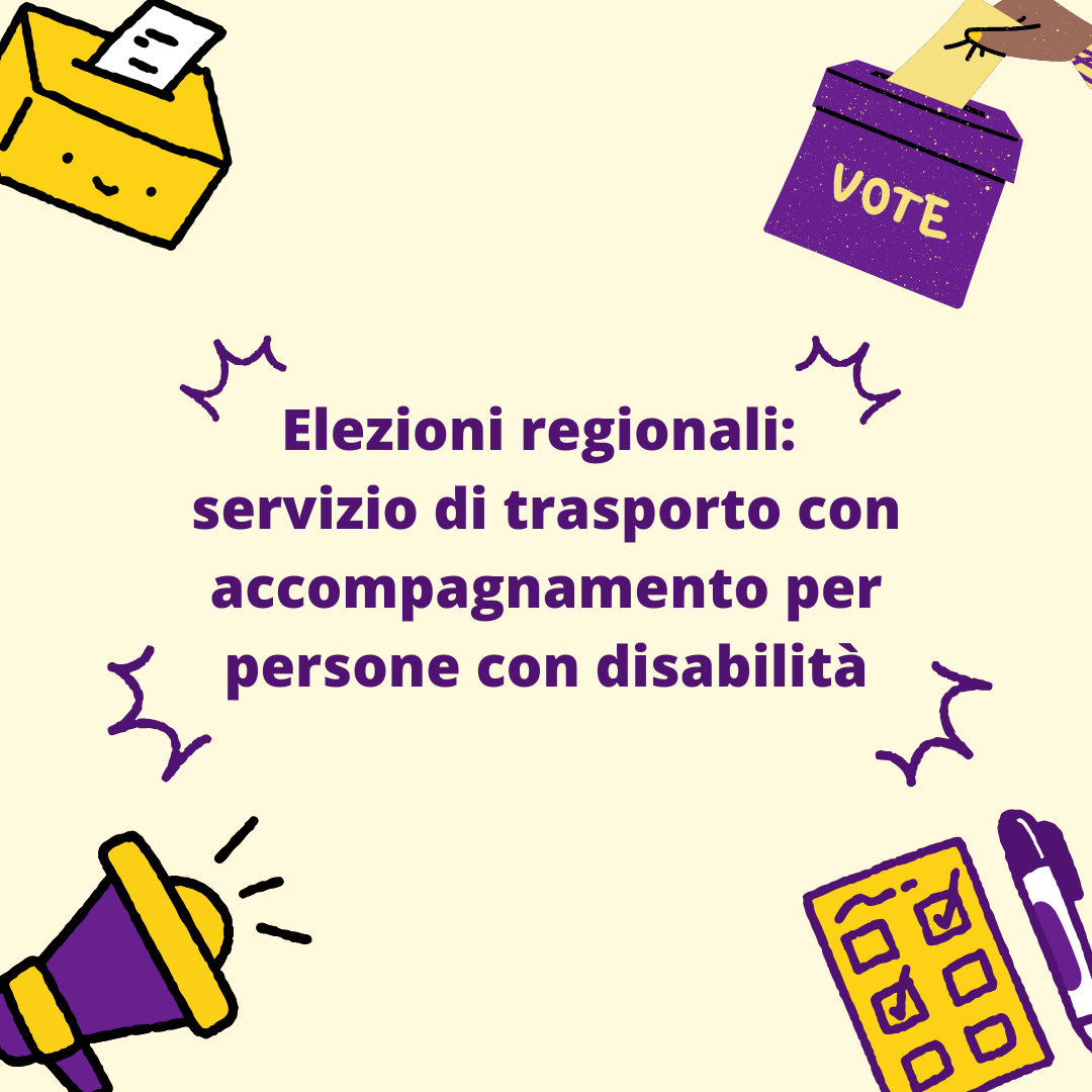 Elezioni regionali: servizio di trasporto con accompagnamento per persone con disabilità