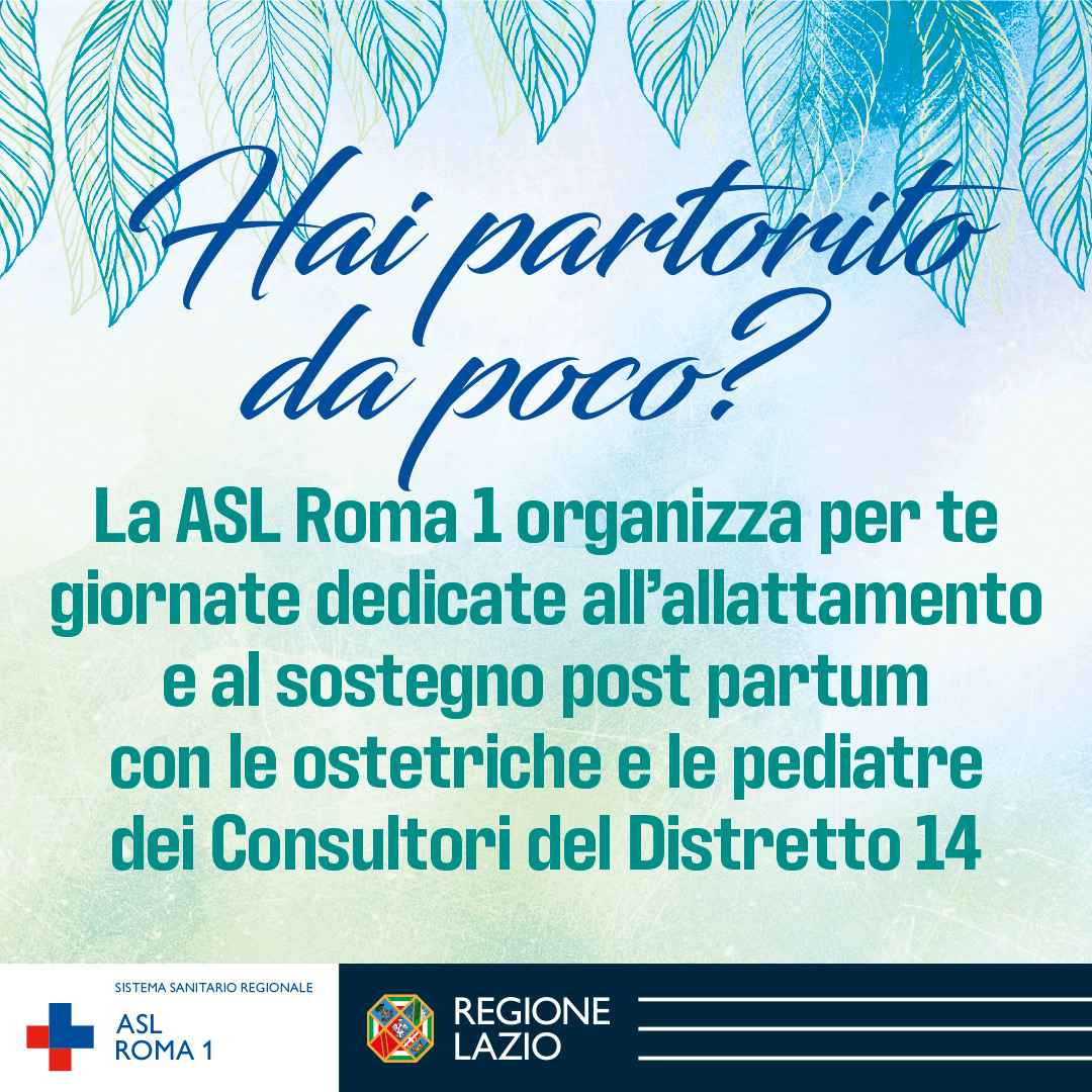 Consultori familiare del Distretto 14, incontri mensili dedicati alle donne che hanno partorito