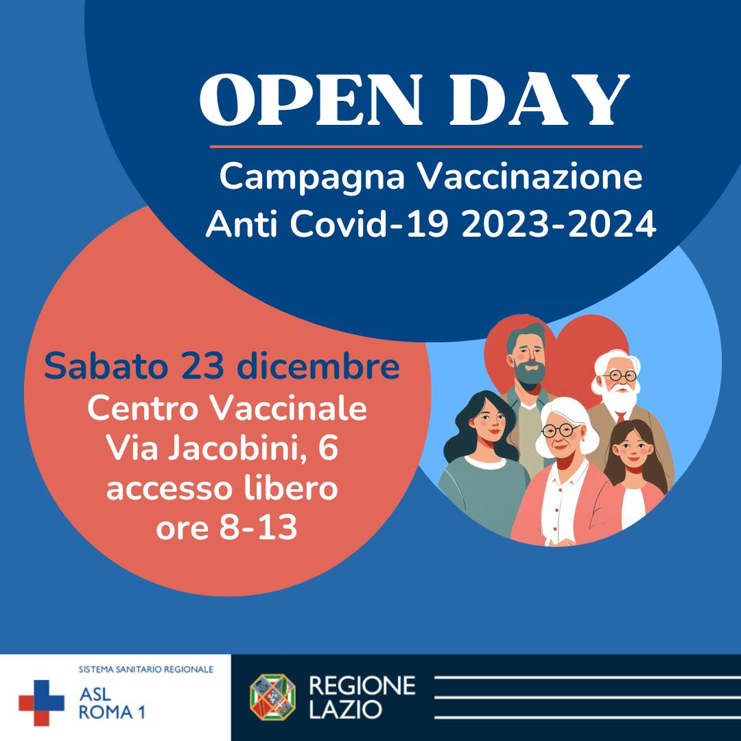 23 dicembre Open Day vaccinazione anti Covid-19 a via Jacobini