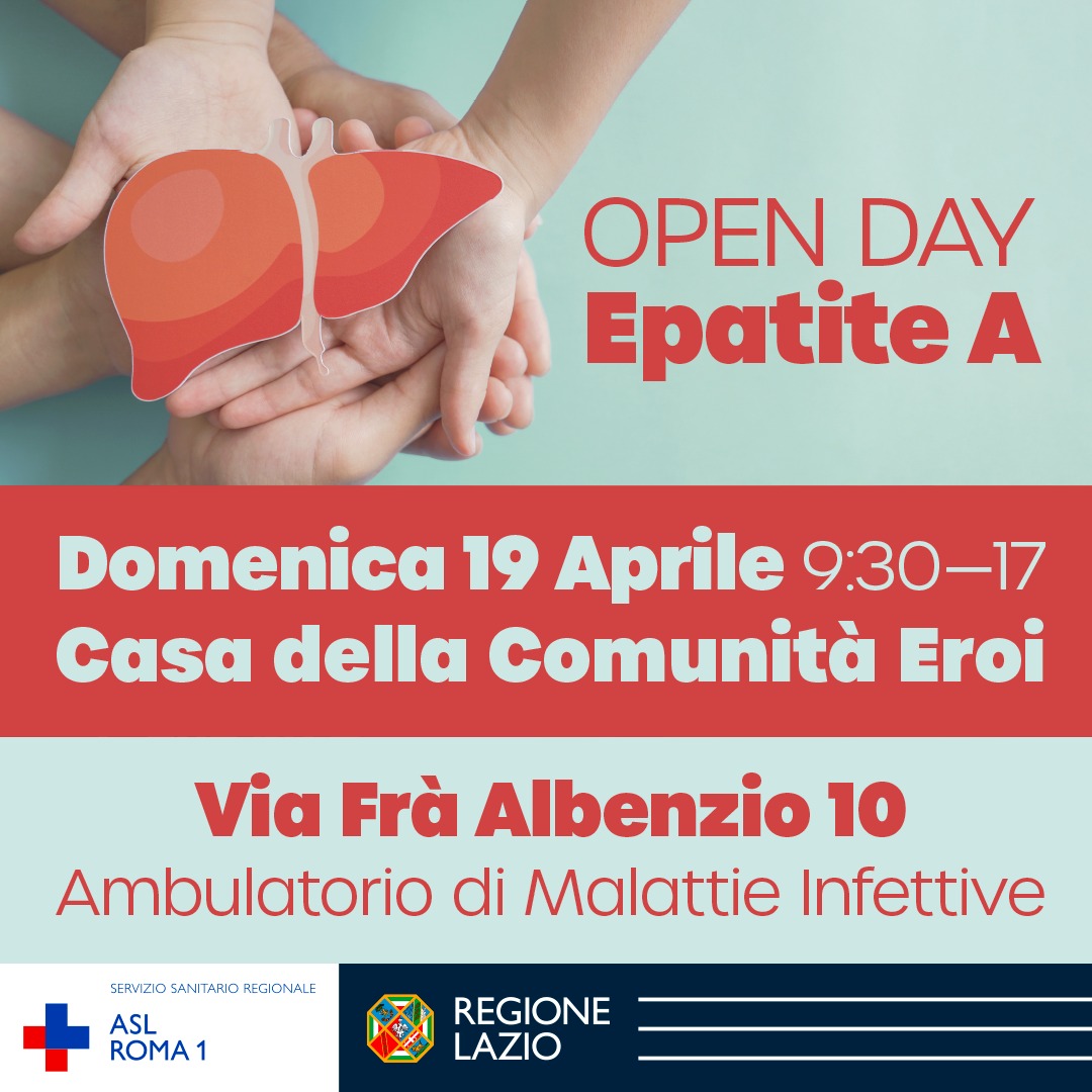 19 aprile Open Day screening epatite A alla Casa della Comunità Eroi