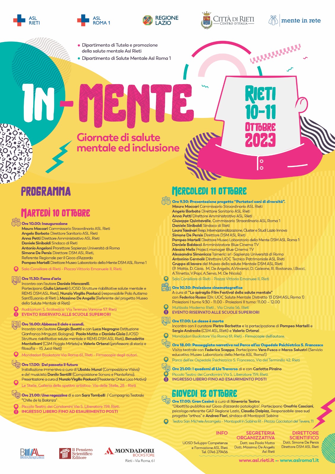 IN-MENTE – a Rieti le Giornate di salute mentale ed inclusione