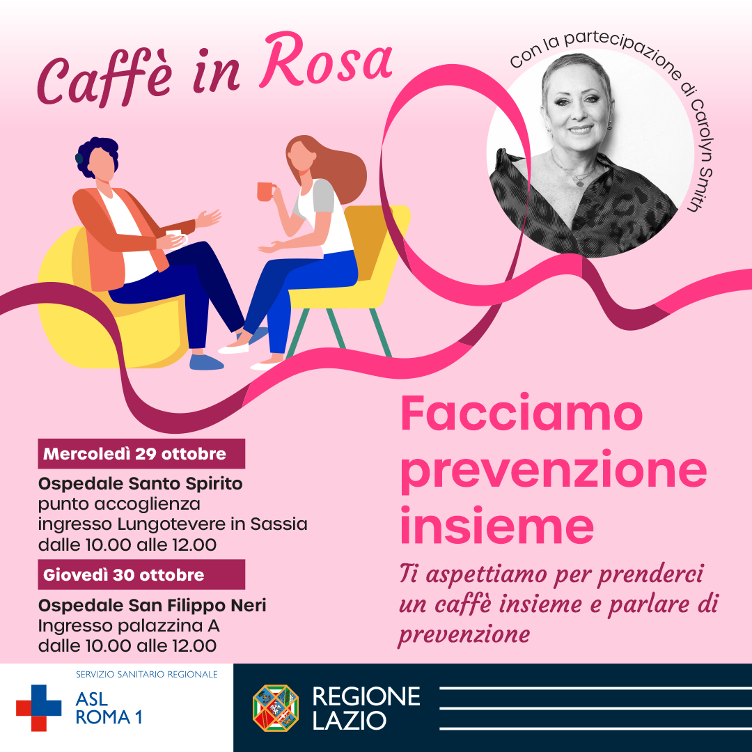 29 e 30 ottobre prendi un "Caffè in rosa" all'Ospedale Santo Spirito e al San Filippo Neri