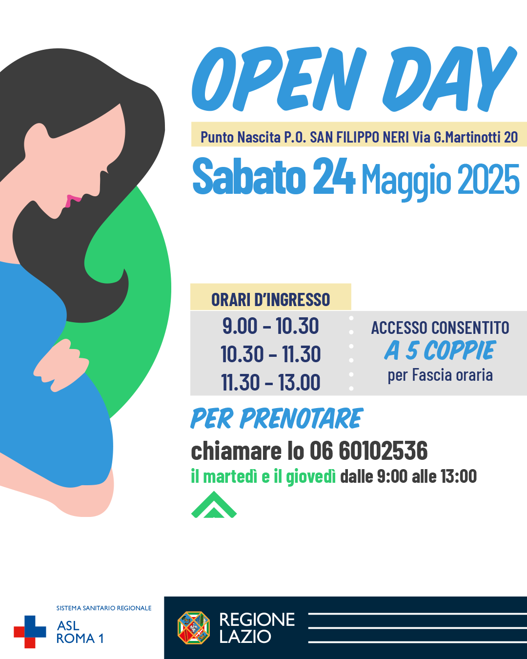 24 maggio Open Day Punto Nascita al P.O. San Filippo Neri