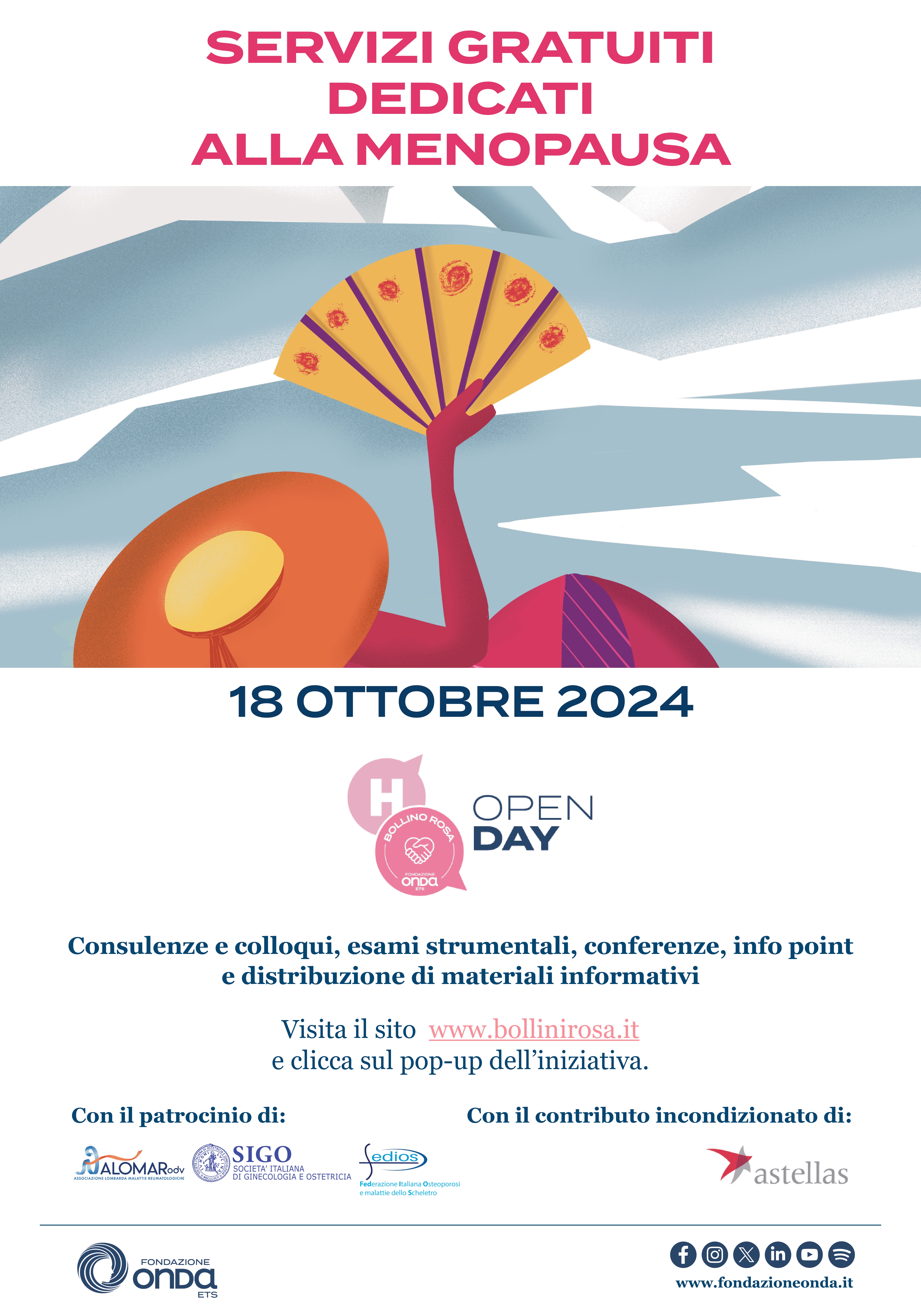 18 ottobre (H) Open Day Menopausa negli ospedali Bollino Rosa