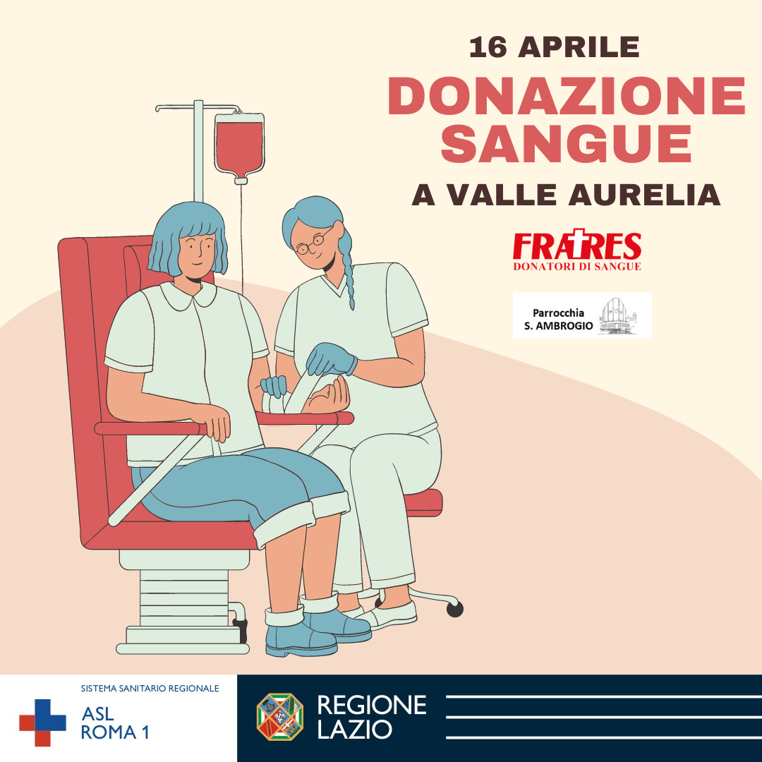 illustrazione di un operatrice sanitaria e una donatrice di sangue