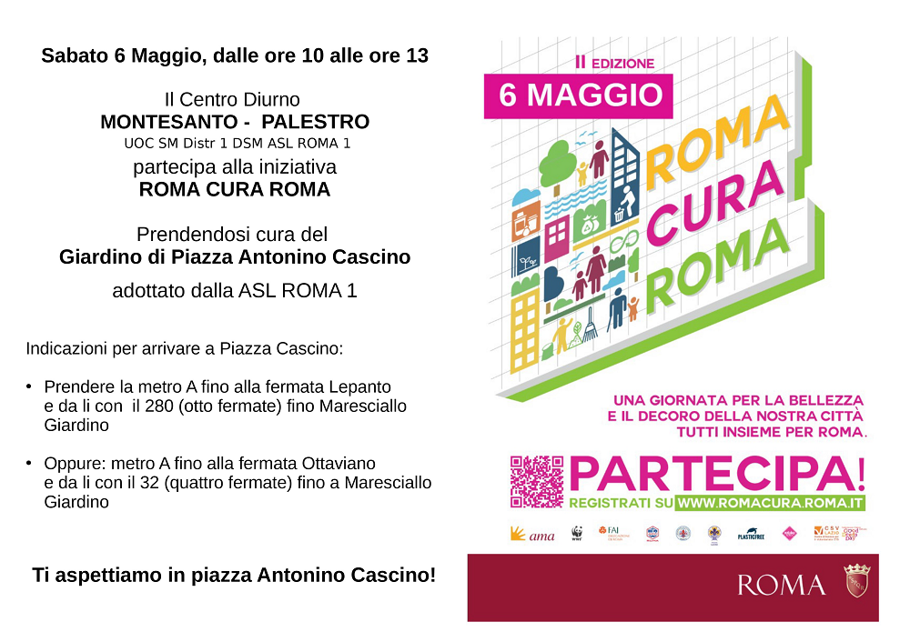Roma Cura Roma: il CD Montesanto - Palestro per il decoro del Giardino di Piazza Antonino Cascino