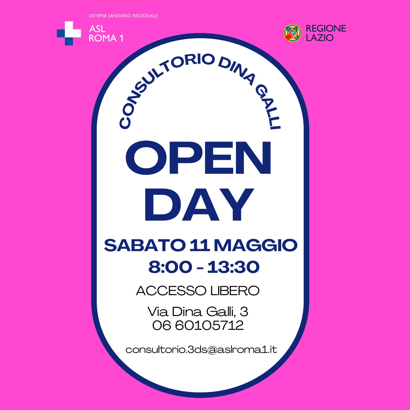 11 maggio Open Day Consultorio Dina Galli