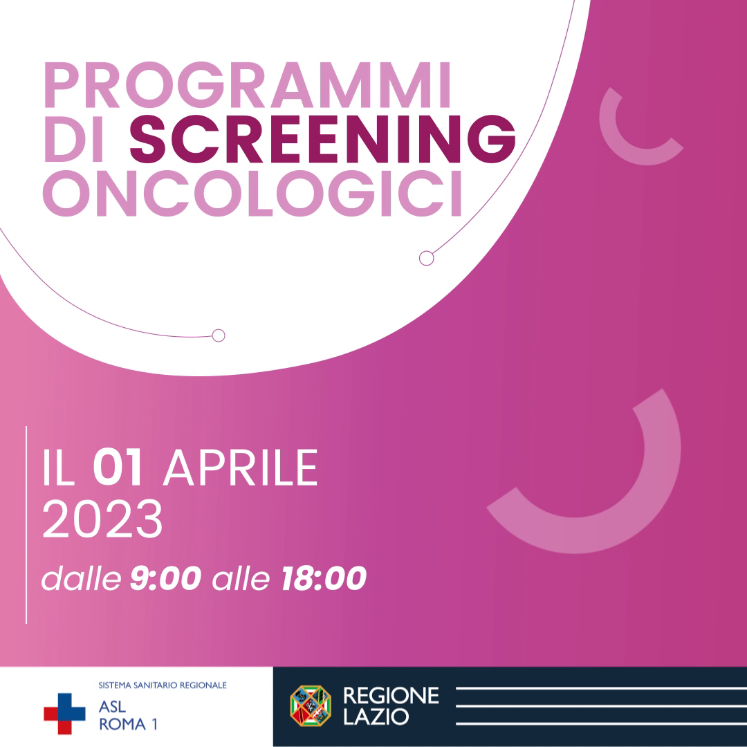 grafica per screening oncologici a piazza dei siculi