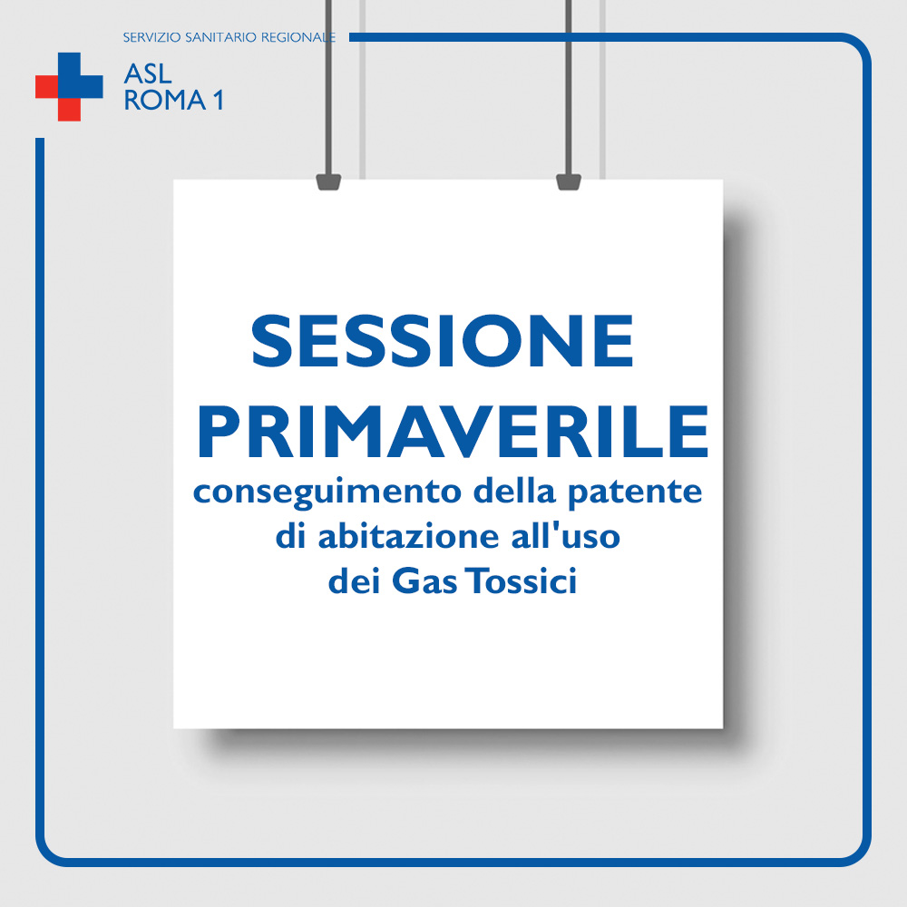 Bando sessione primaverile per conseguimento della patente di abitazione all'uso dei gas tossici 2'26