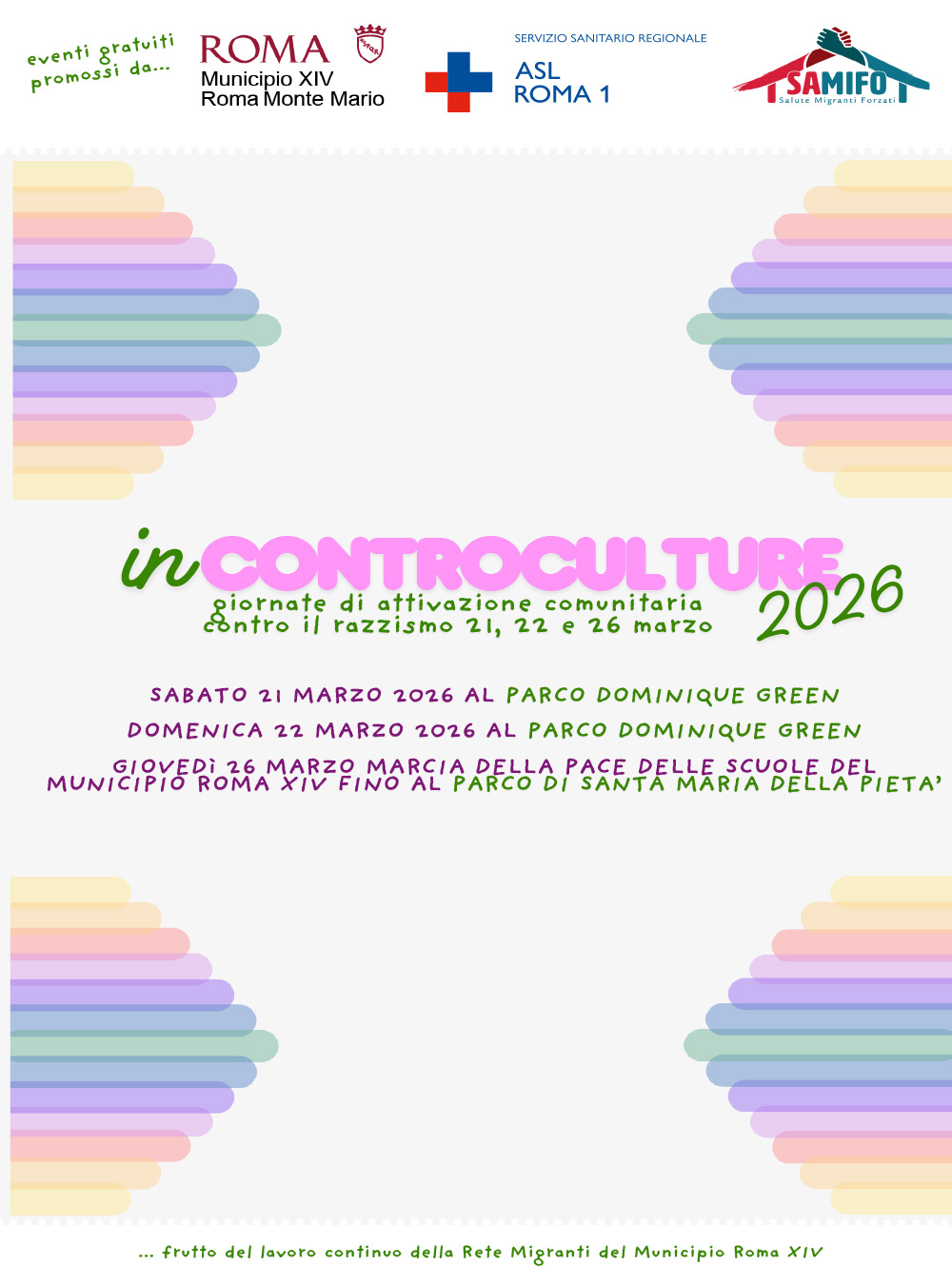 Dal 21 al 26 marzo arriva “InControCulture 2026”, tante iniziative contro il razzismo