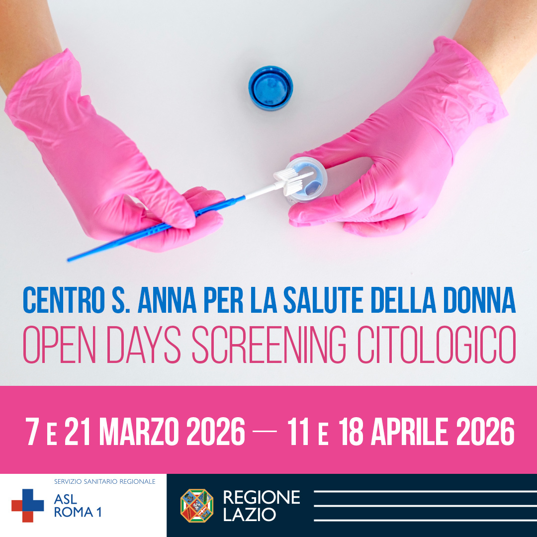 Screening citologico gratuito al Centro Sant'Anna dal 7 marzo per 4 sabati per residenti ASL Roma 1