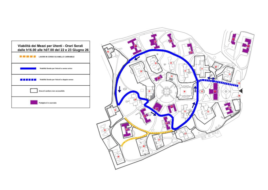 Interdizione aree e cambi di viabilità Parco Santa Maria della Pietà, dal 22 al 25 GIUGNO 2026