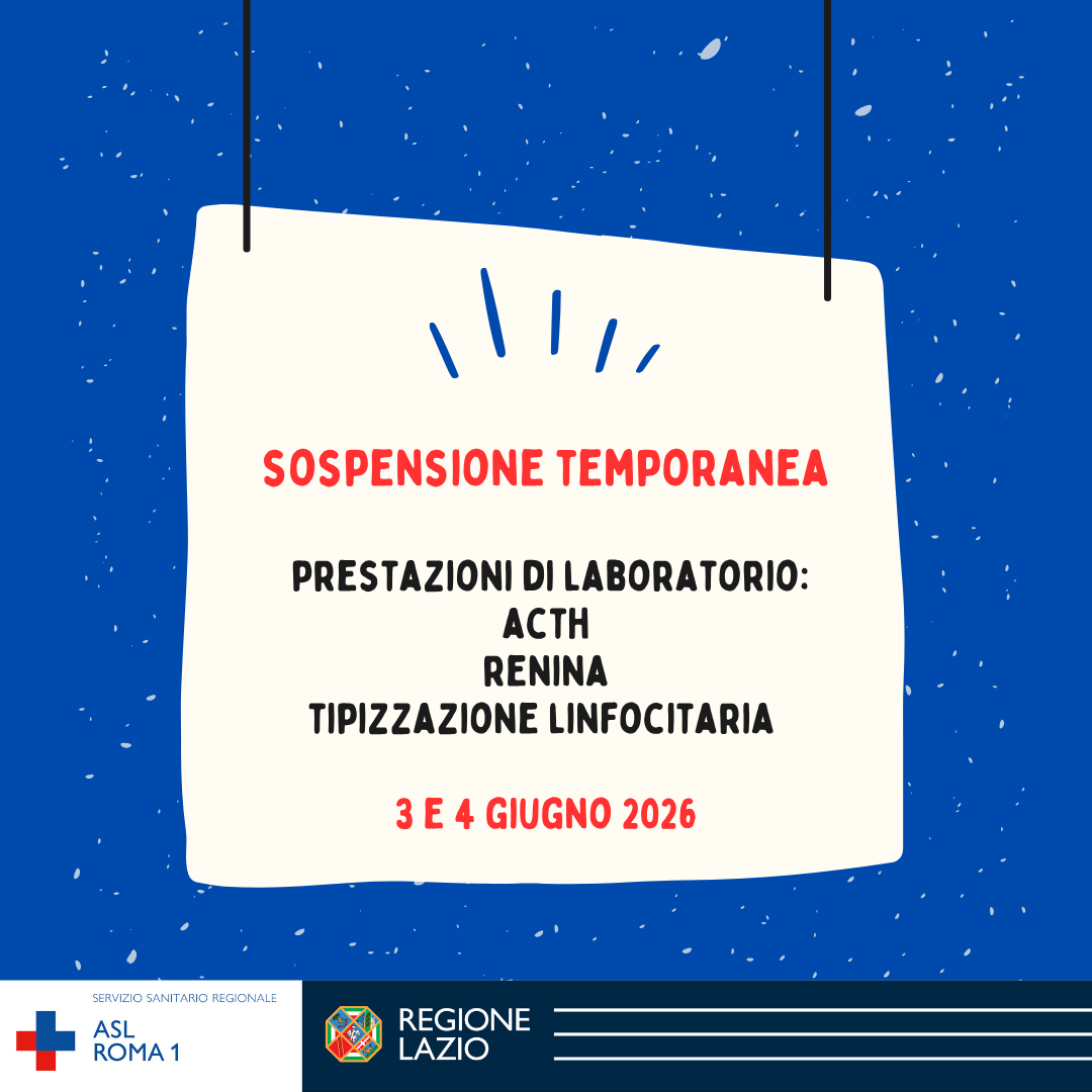 Sospensione temporanea di alcune prestazioni di laboratorio nei giorni 3 e 4 Giugno