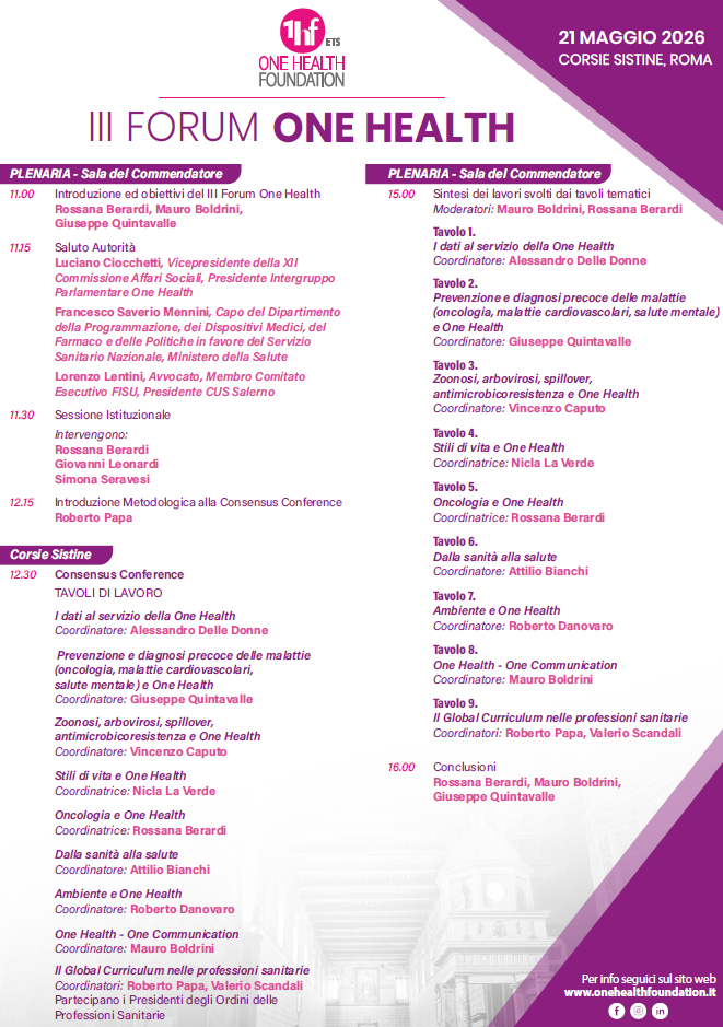 21 maggio 2026- III Forum One Health