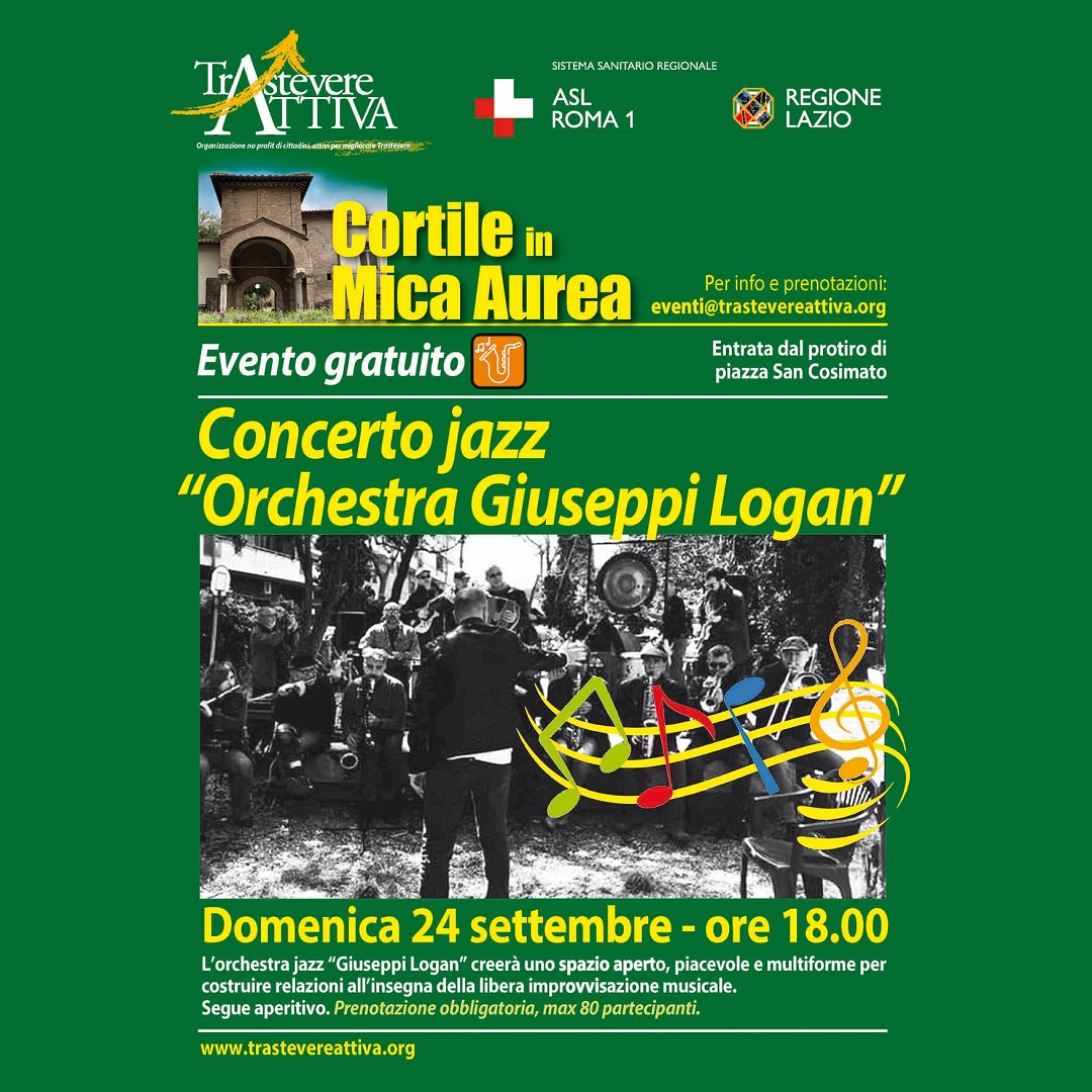 24 settembre Concerto dell'Orchestra Giuseppi Logan a San Cosimato