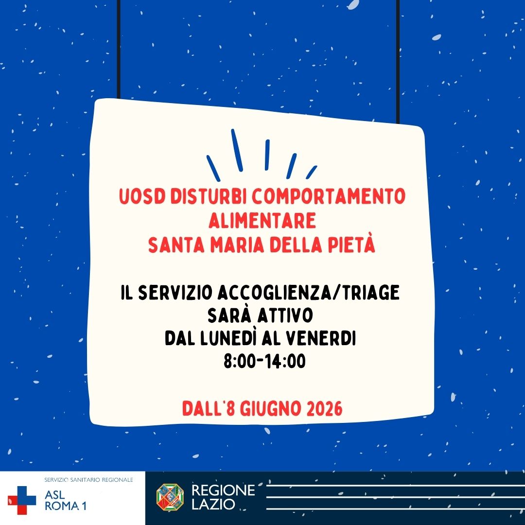 UOSD DCA Santa Maria della Pietà: modifica orari servizio Accoglienza/Triage