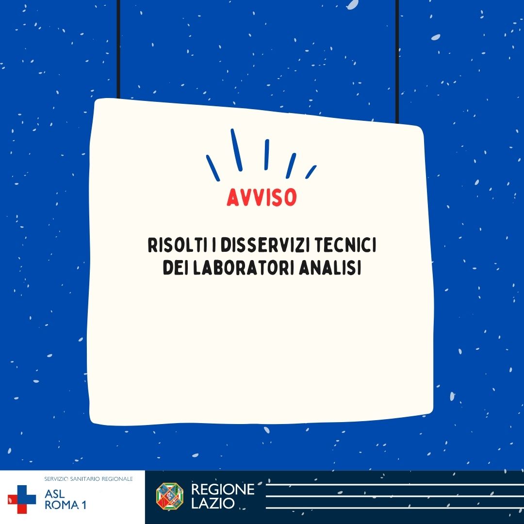 Ripristino operatività dei sistemi informatici, fine dei disservizi presso Ospedali, Presidi, CAD e Laboratorio Ana...