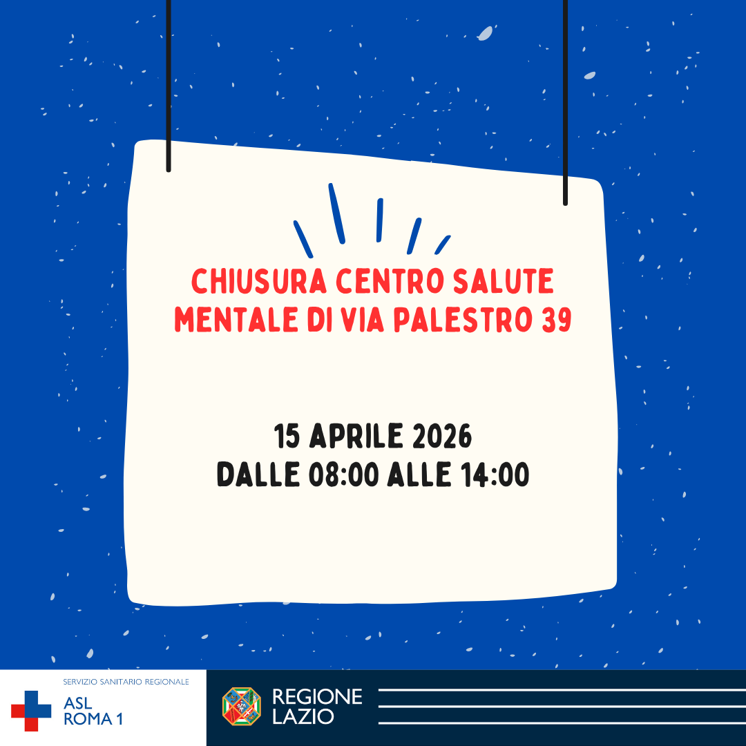 Il CSM di via Palestro il 15 aprile è chiuso dalle ore 8 alle ore 14