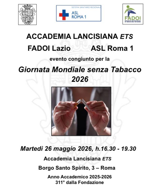26 maggio evento congiunto Accademia Lancisiana, FADOI Lazio e ASL Roma 1, in occasione della Giornata Mondiale sen...