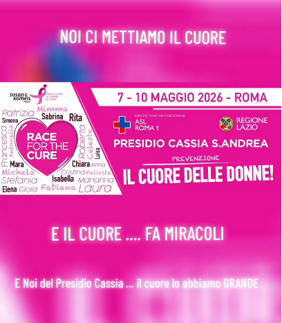 ASL Roma 1 e Race For The Cure : in squadra, 133 del Presidio Cassia Sant'Andrea