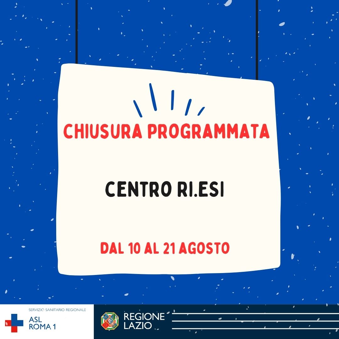 Centro Ri.ESI: chiusura programmata dal 10 al 21 agosto